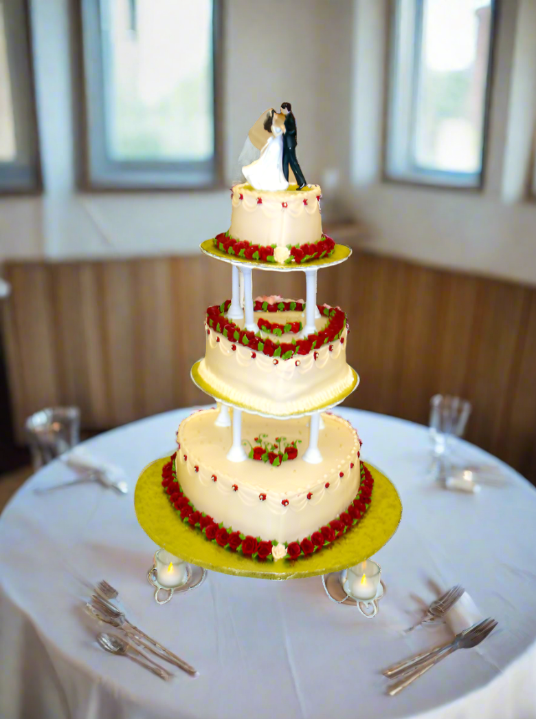 Olivia Heart Wedding Cake