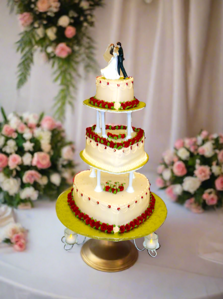 Olivia Heart Wedding Cake