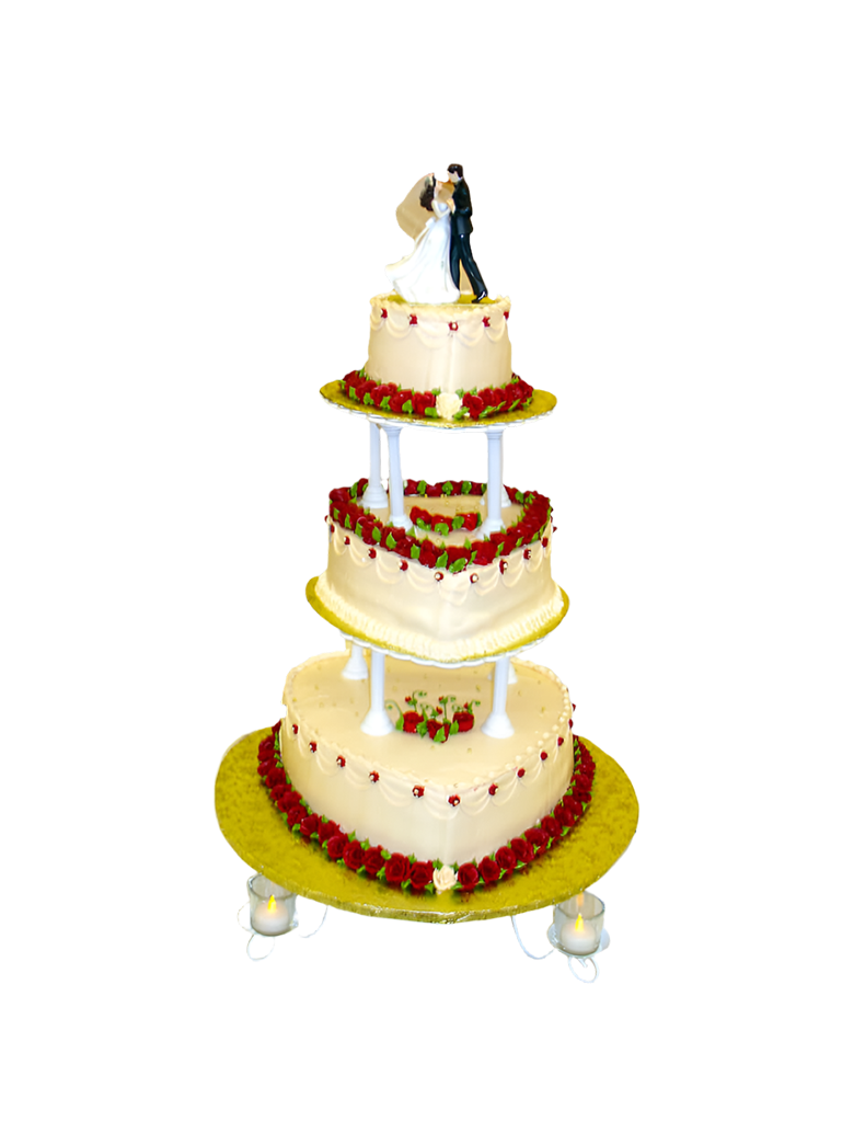 Olivia Heart Wedding Cake
