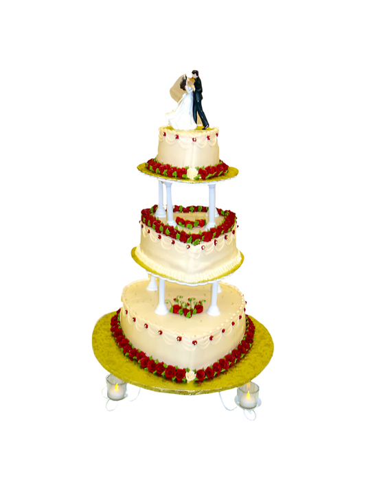 Olivia Heart Wedding Cake