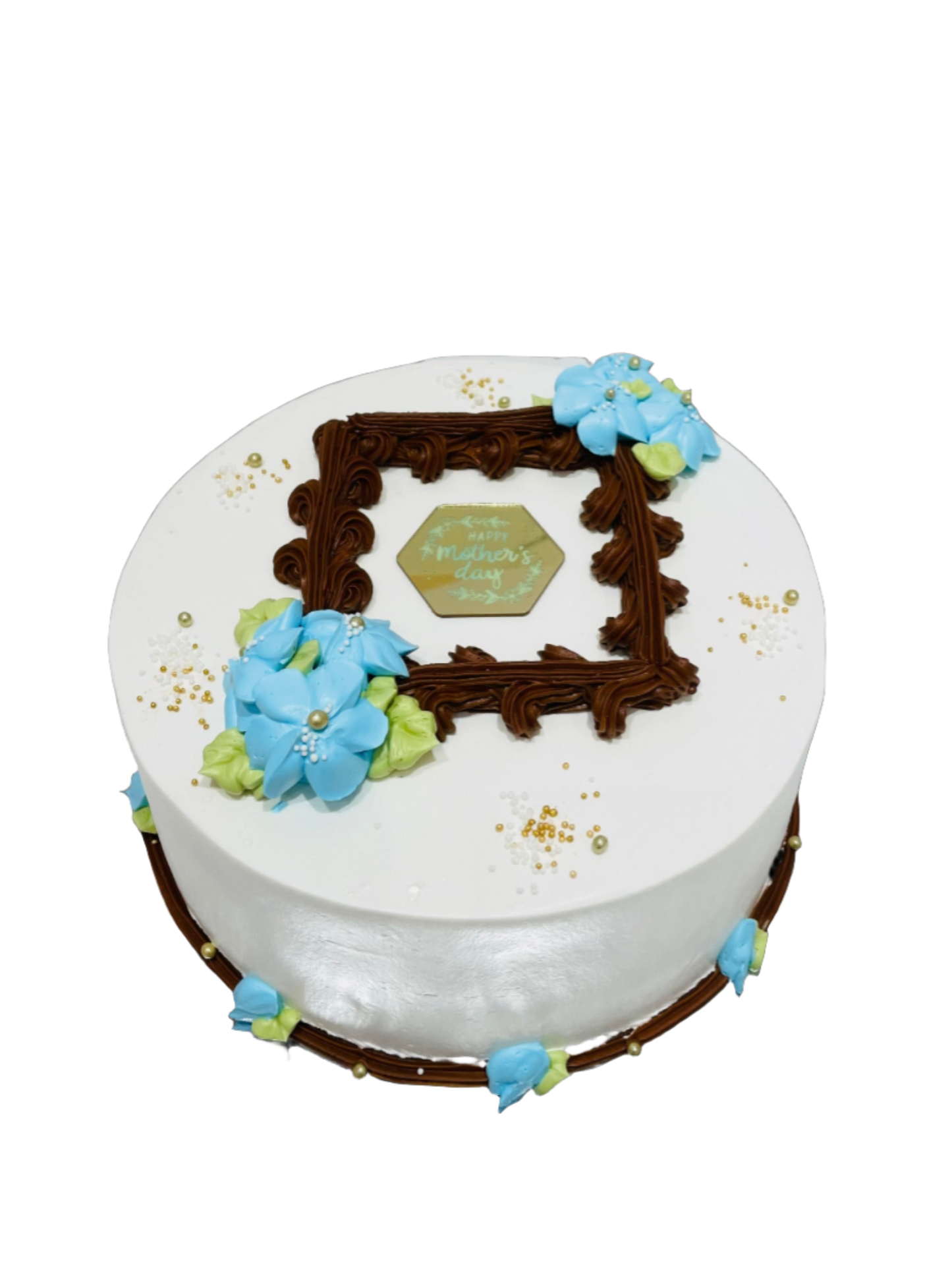 Blue Frame Mother's Day Cake