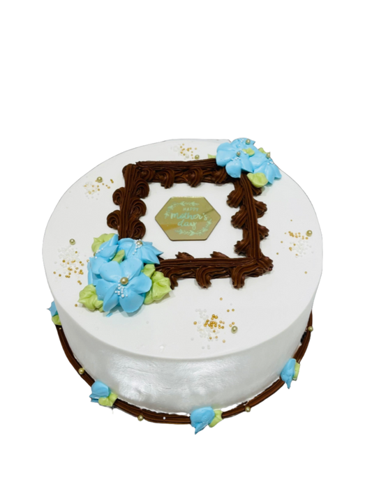 Blue Frame Mother's Day Cake