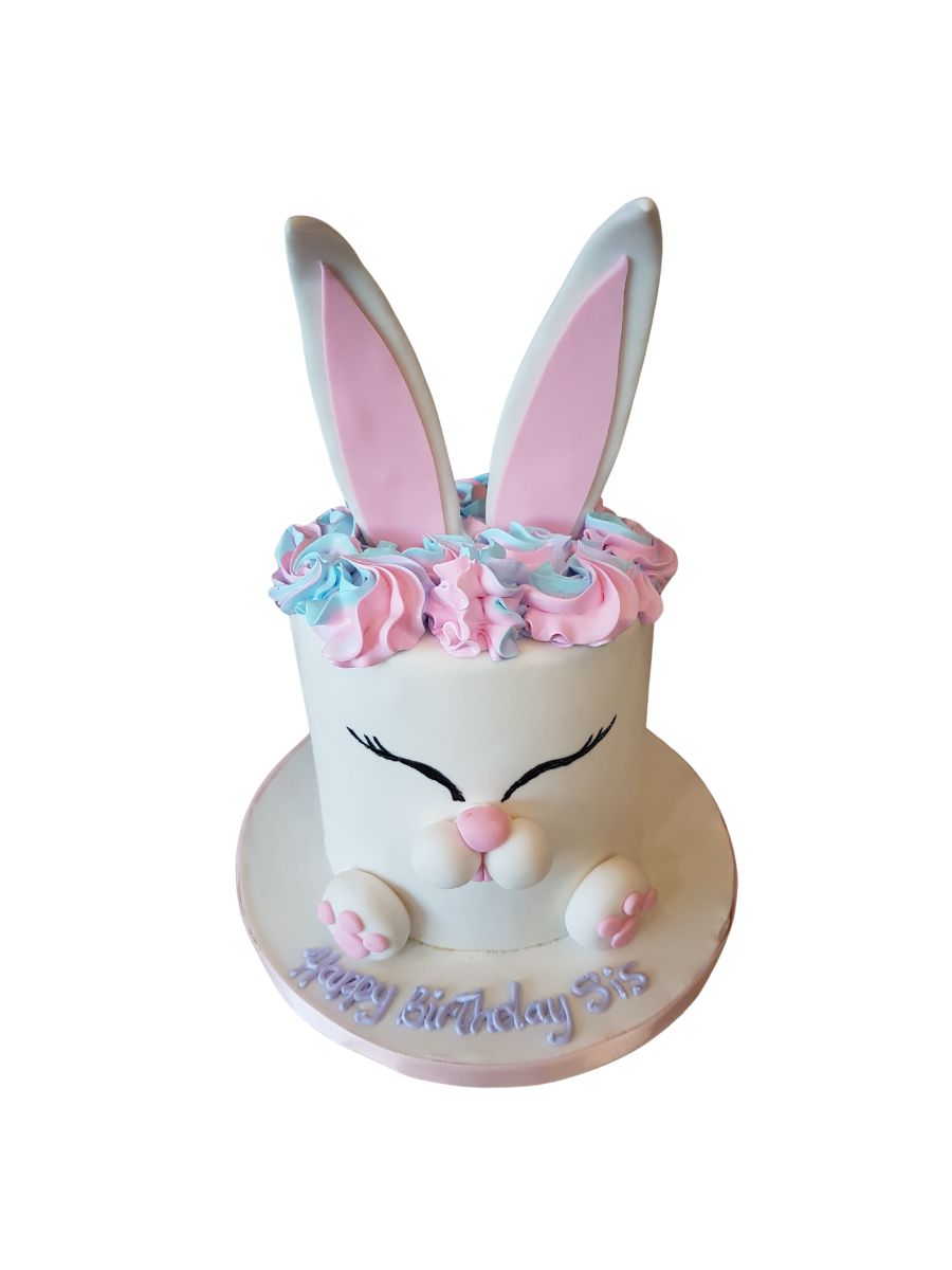 Bunny Fondant Birthday Cake