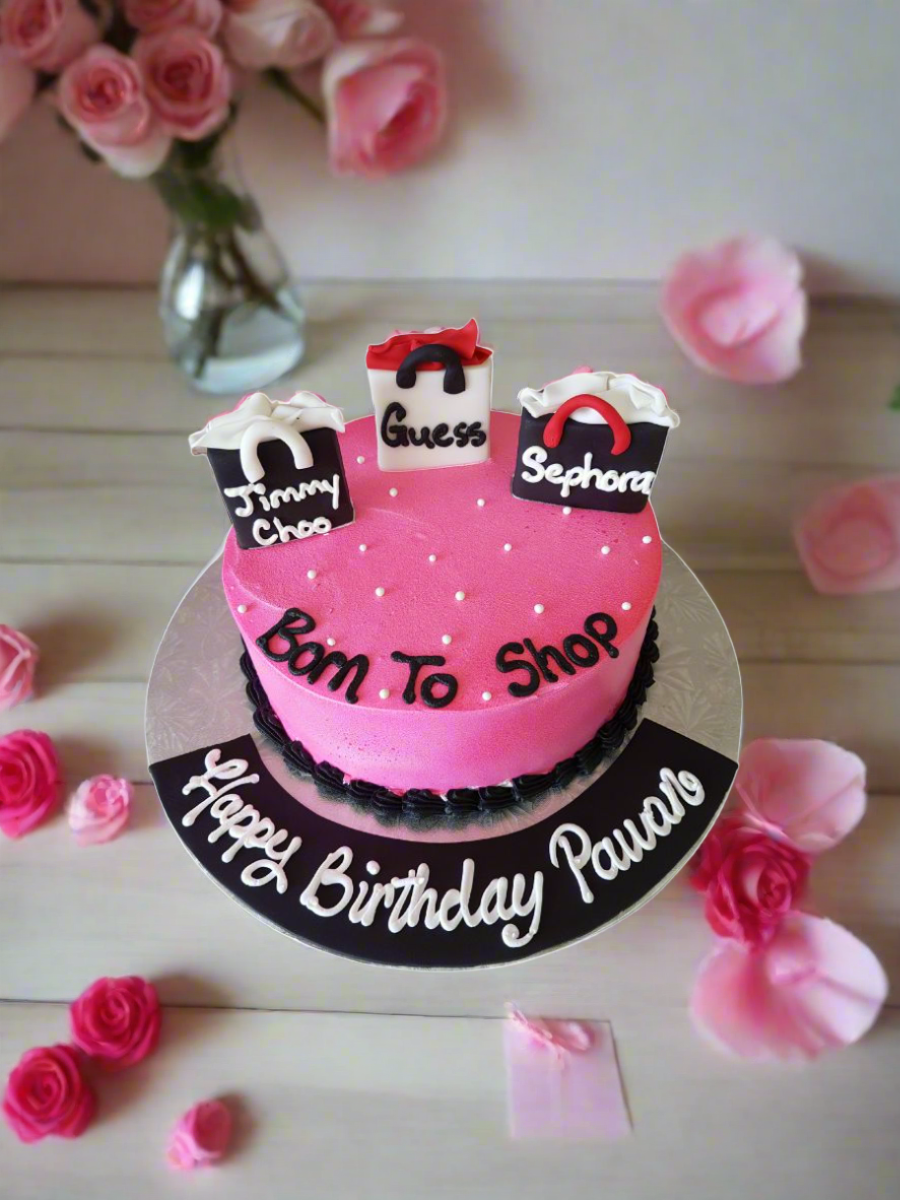 Born To Shop Bag Birthday Cake