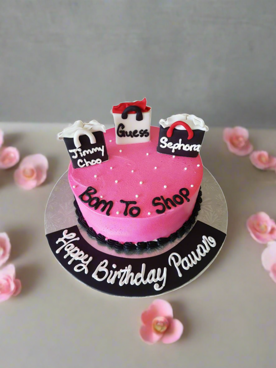 Born To Shop Bag Birthday Cake