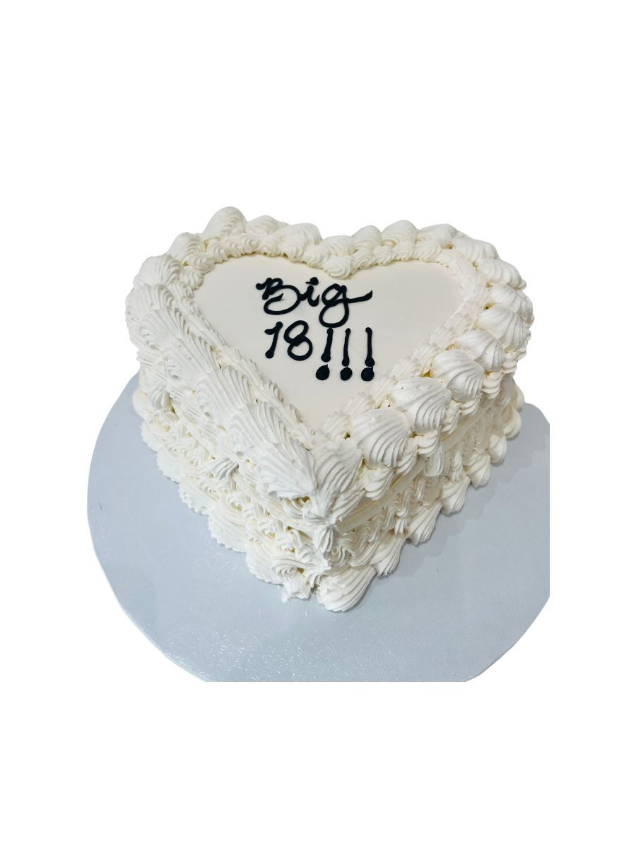 Ivory Vintage Heart Cake