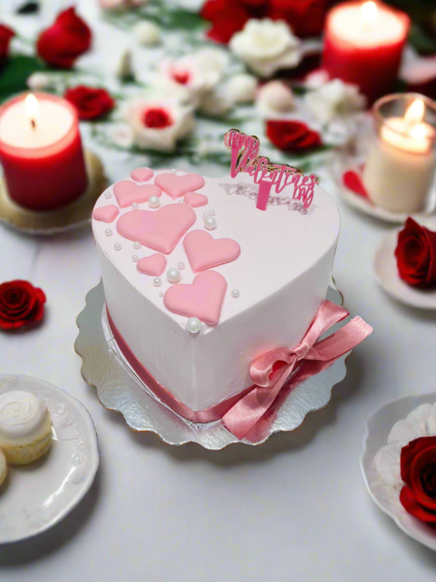 Pink Pearl Valentine Cake