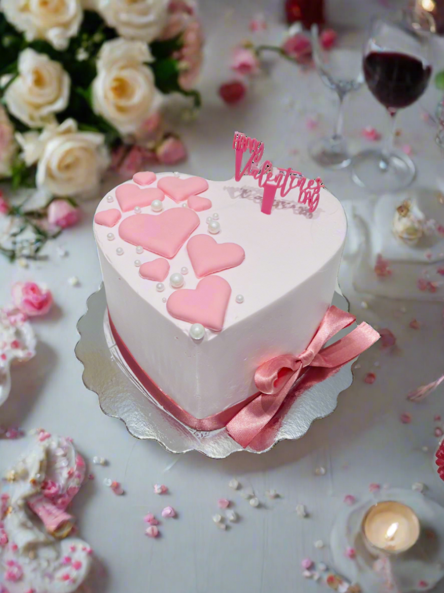 Pink Pearl Valentine Cake