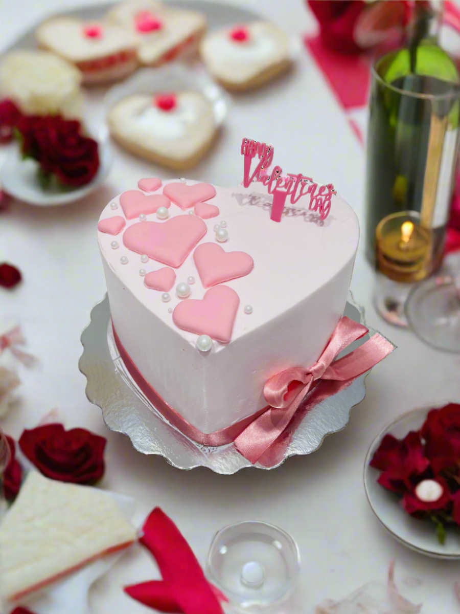 Pink Pearl Valentine Cake