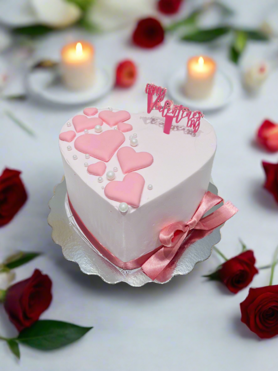 Pink Pearl Valentine Cake