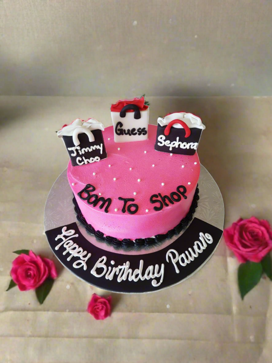 Born To Shop Bag Birthday Cake
