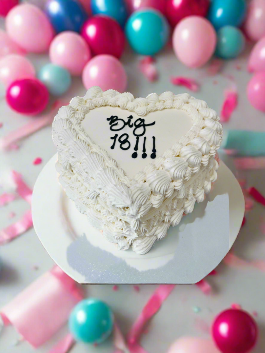 Ivory Vintage Heart Cake