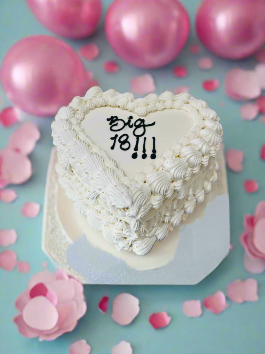 Ivory Vintage Heart Cake