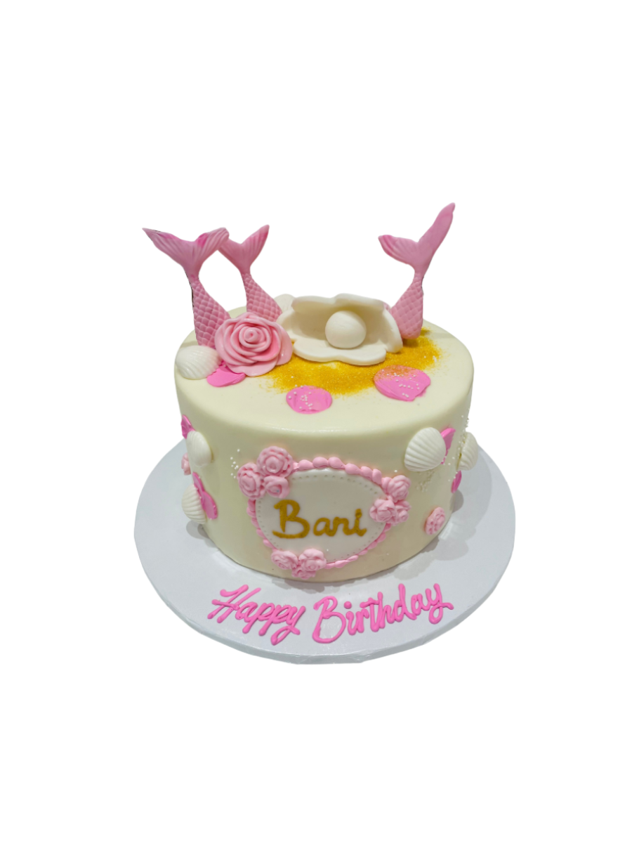 Pearl Mermaid Fondant Cake