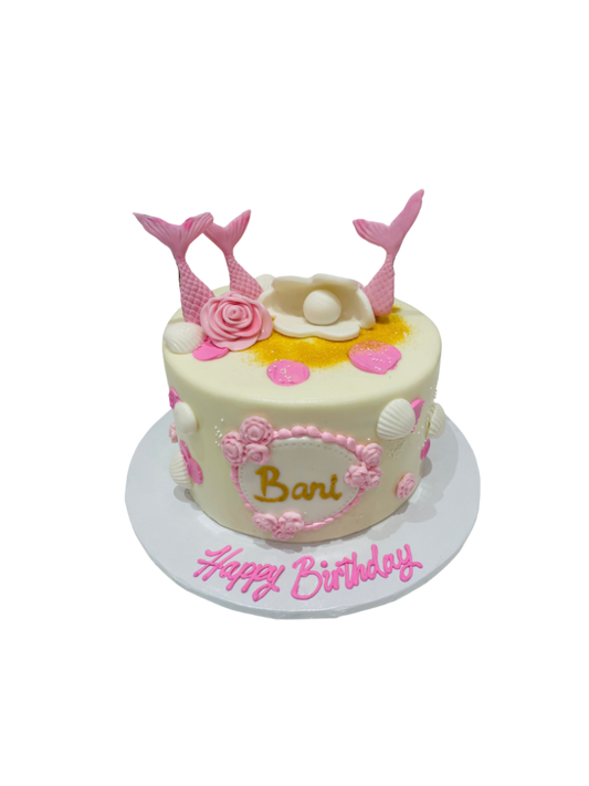 Pearl Mermaid Fondant Cake