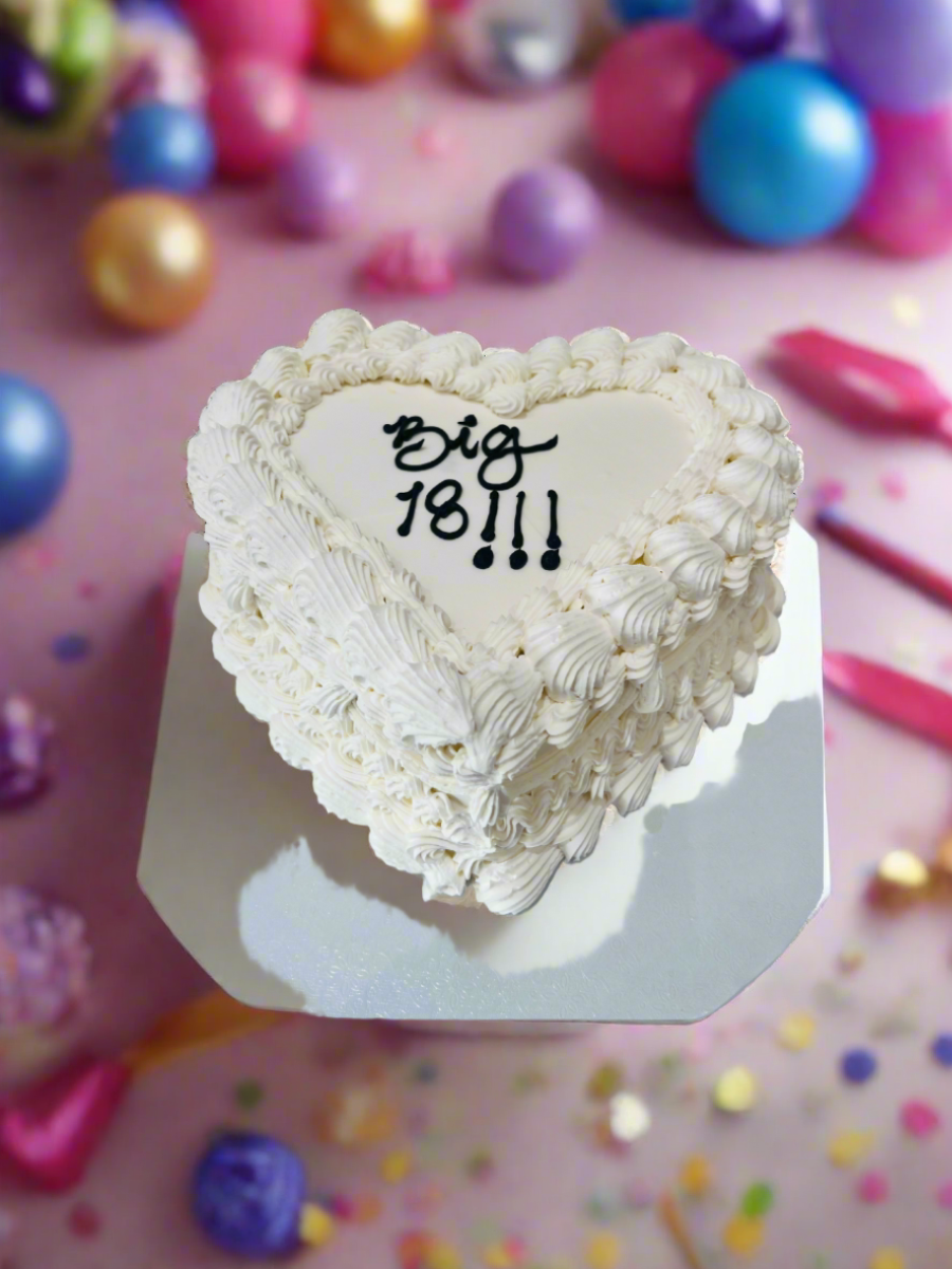 Ivory Vintage Heart Cake