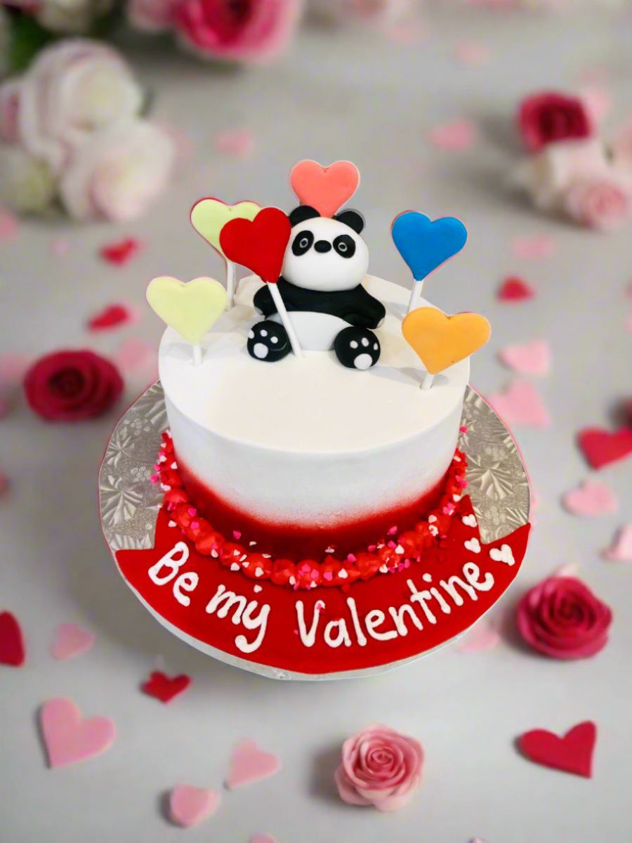 Panda Valentine Cake