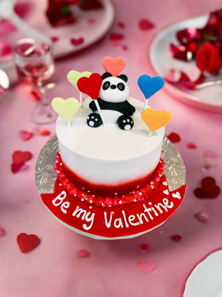 Panda Valentine Cake