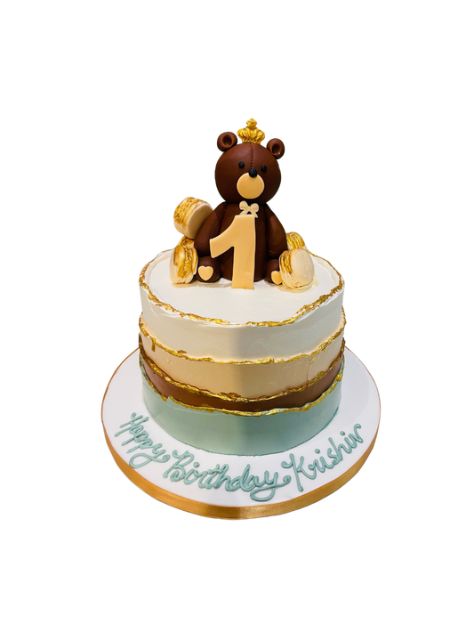 Krishvir Teddy Birthday Cake