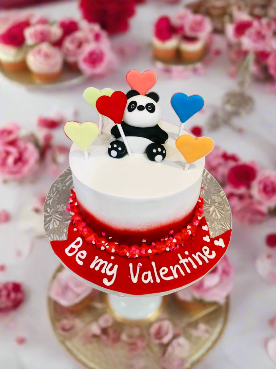 Panda Valentine Cake