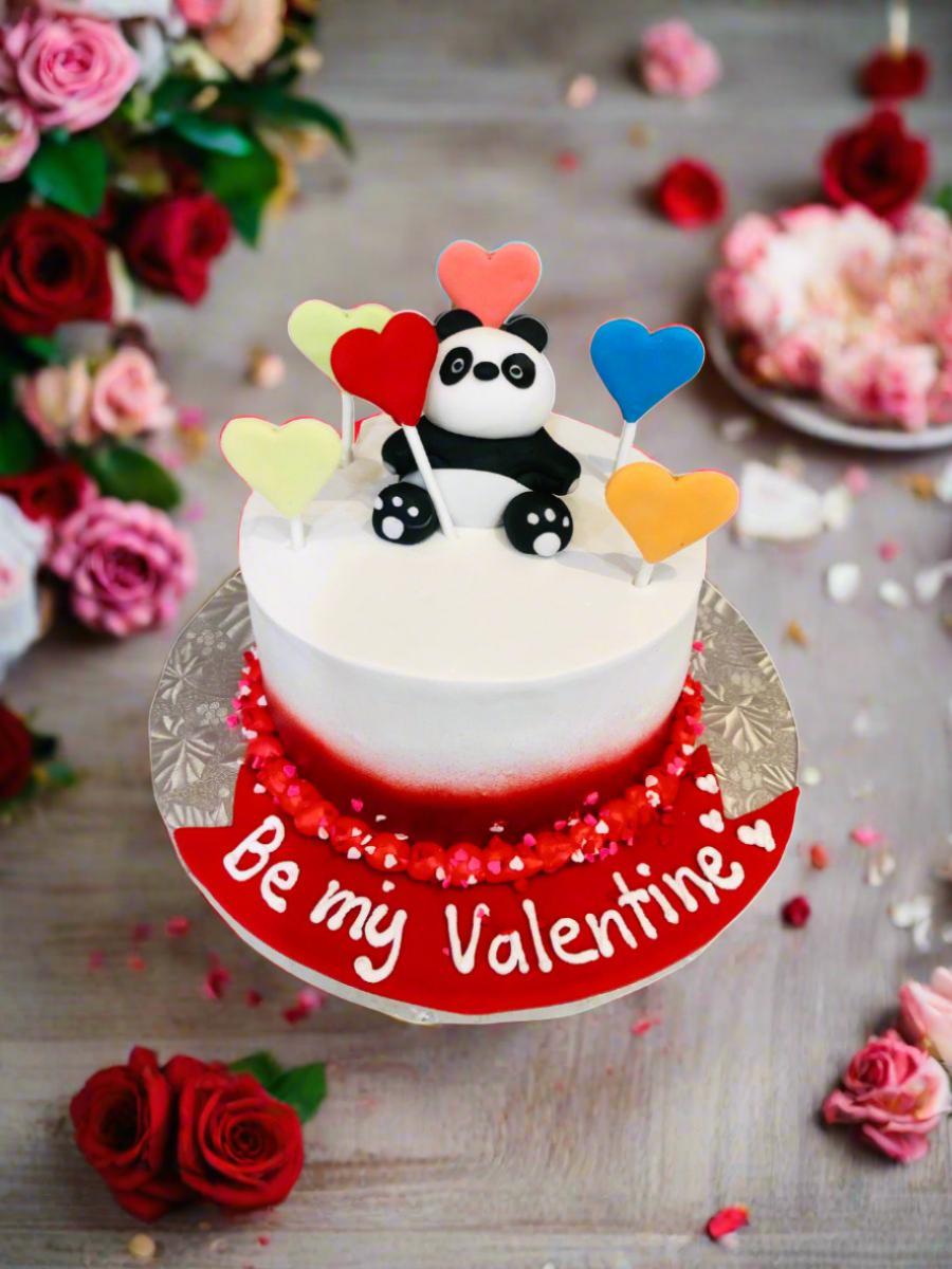 Panda Valentine Cake