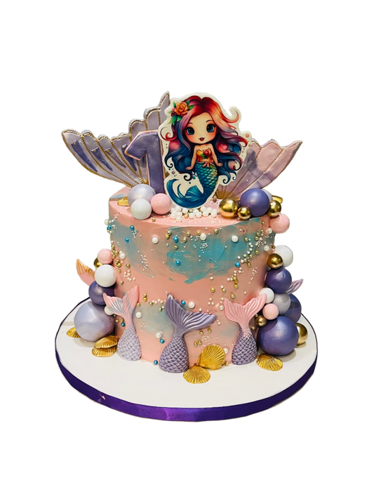 Alice Mermaid Cream Cake