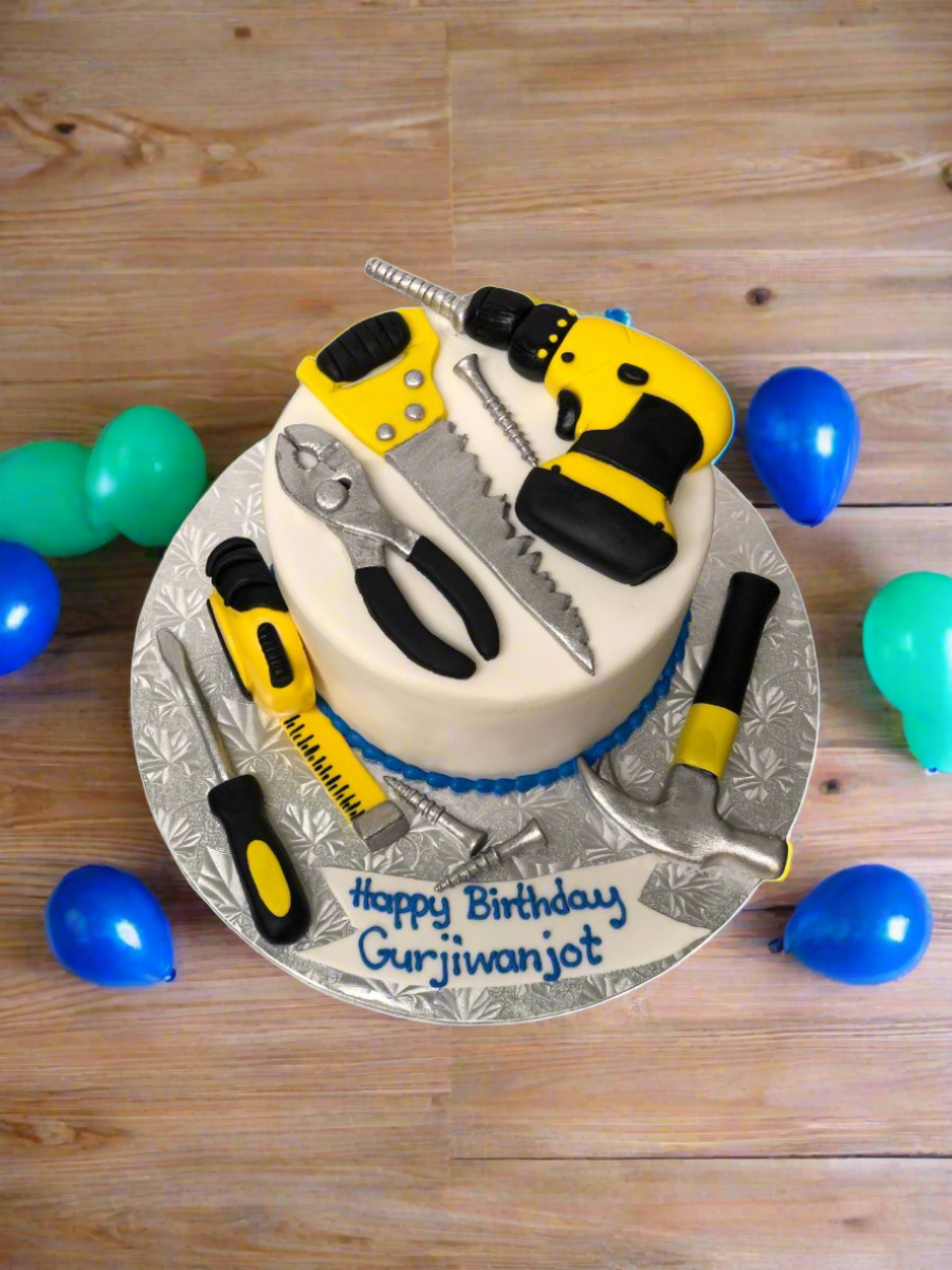 Tools Birthday Fondant Cake