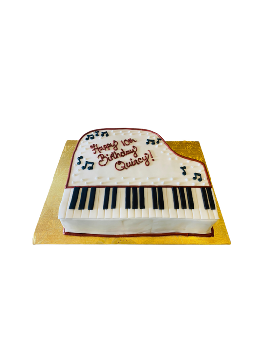 Quincy Piano Fondant Cake.