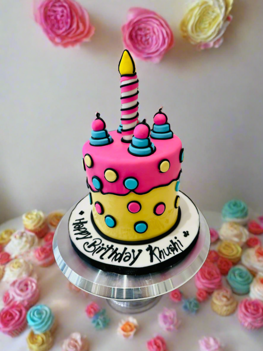 Khushi Comic Fondant Cake