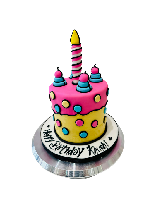 Khushi Comic Fondant Cake