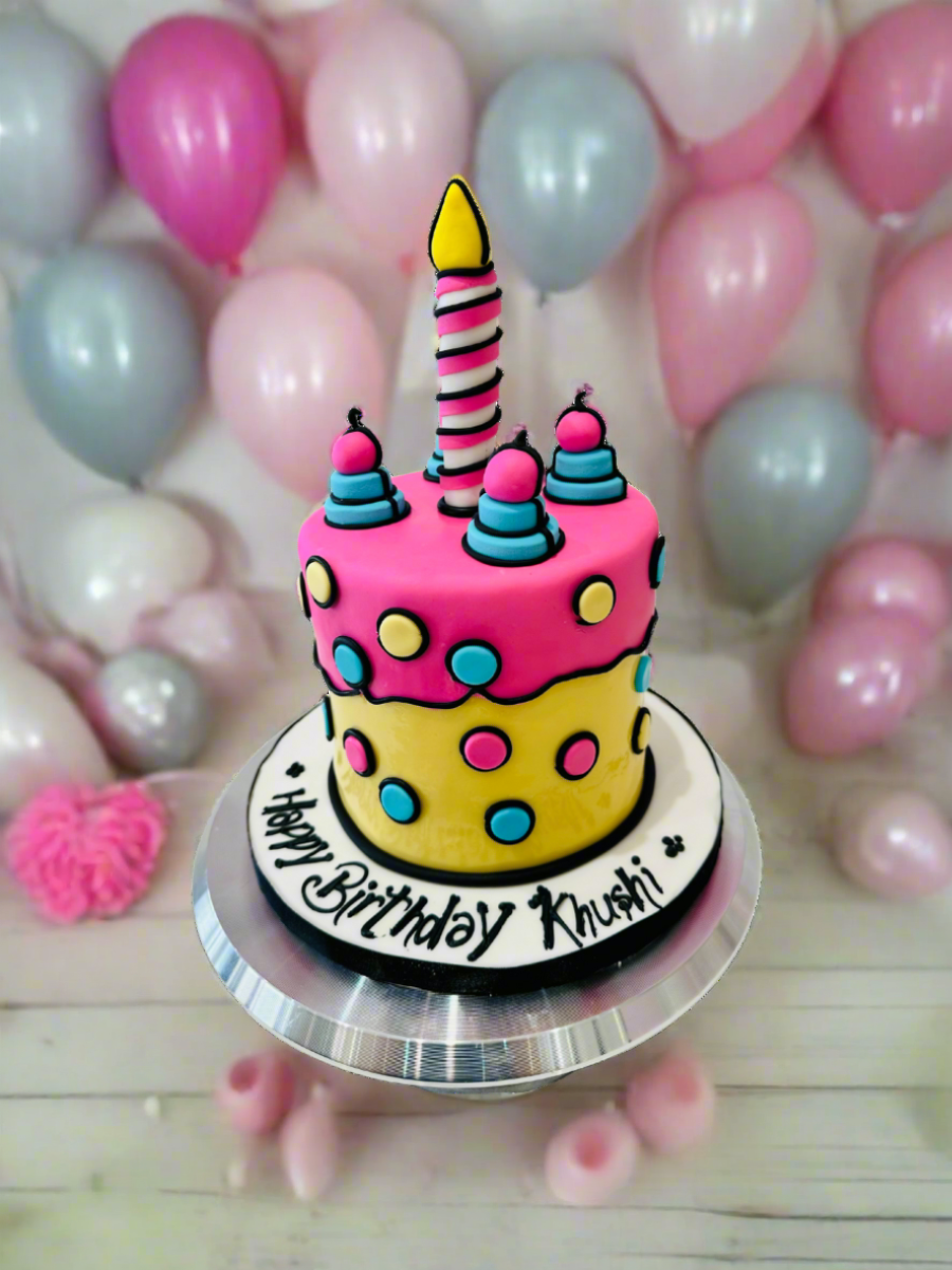 Khushi Comic Fondant Cake