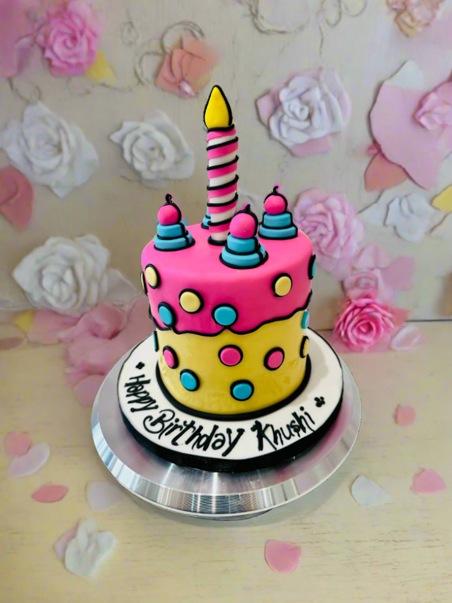 Khushi Comic Fondant Cake