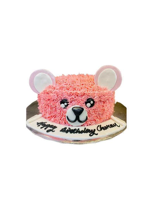Pink Bear Cream Cake