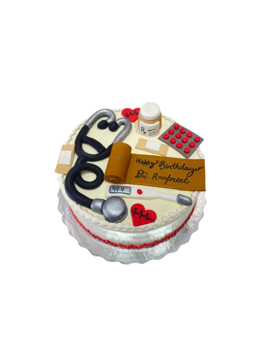 Doctor Equipment Cream Cake