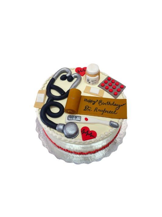 Doctor Equipment Cream Cake
