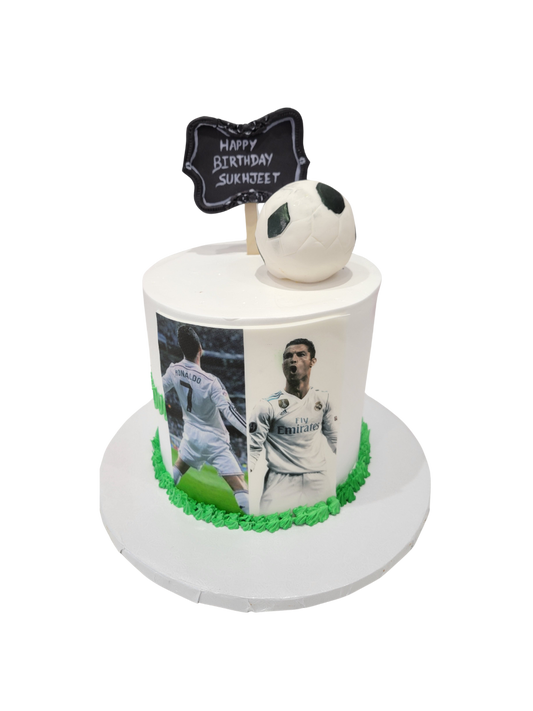 Ronaldo Soccer Birthday Cake