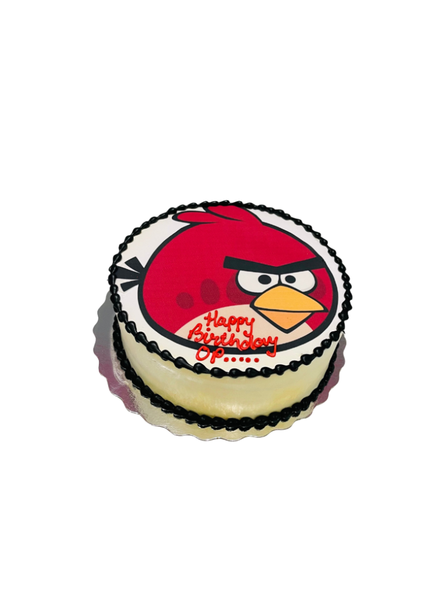 Angry Bird Photo Cake