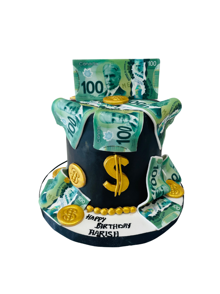 Dollar Bills Fondant Cake