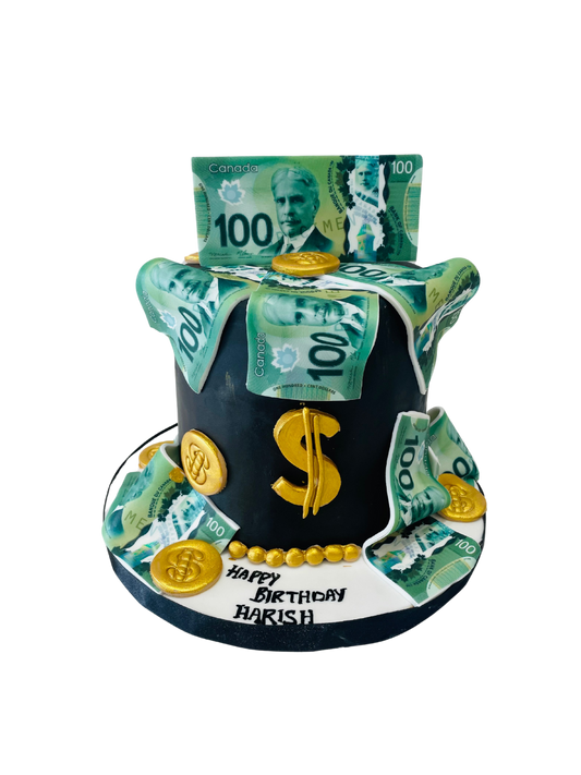 Dollar Bills Fondant Cake