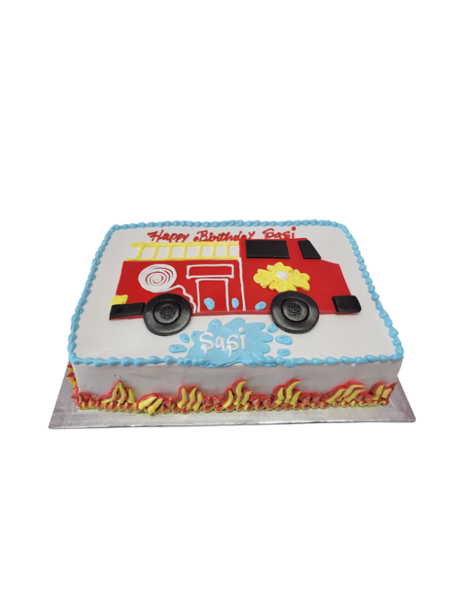 Fire Truck Cream Cake
