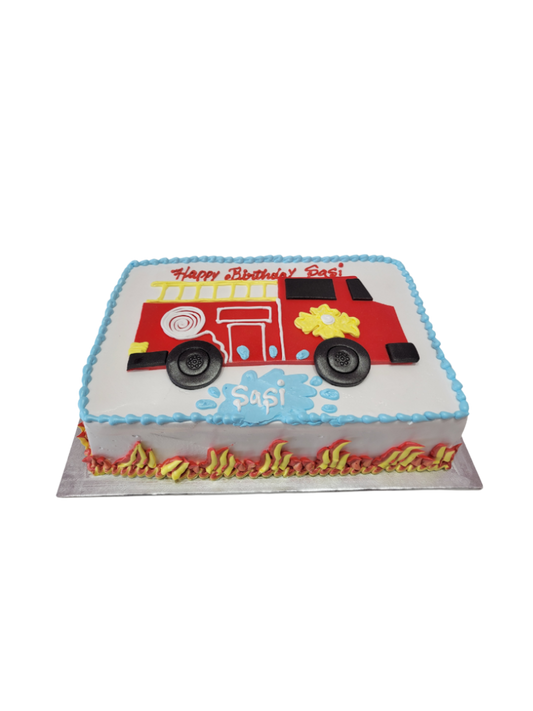 Fire Truck Cream Cake