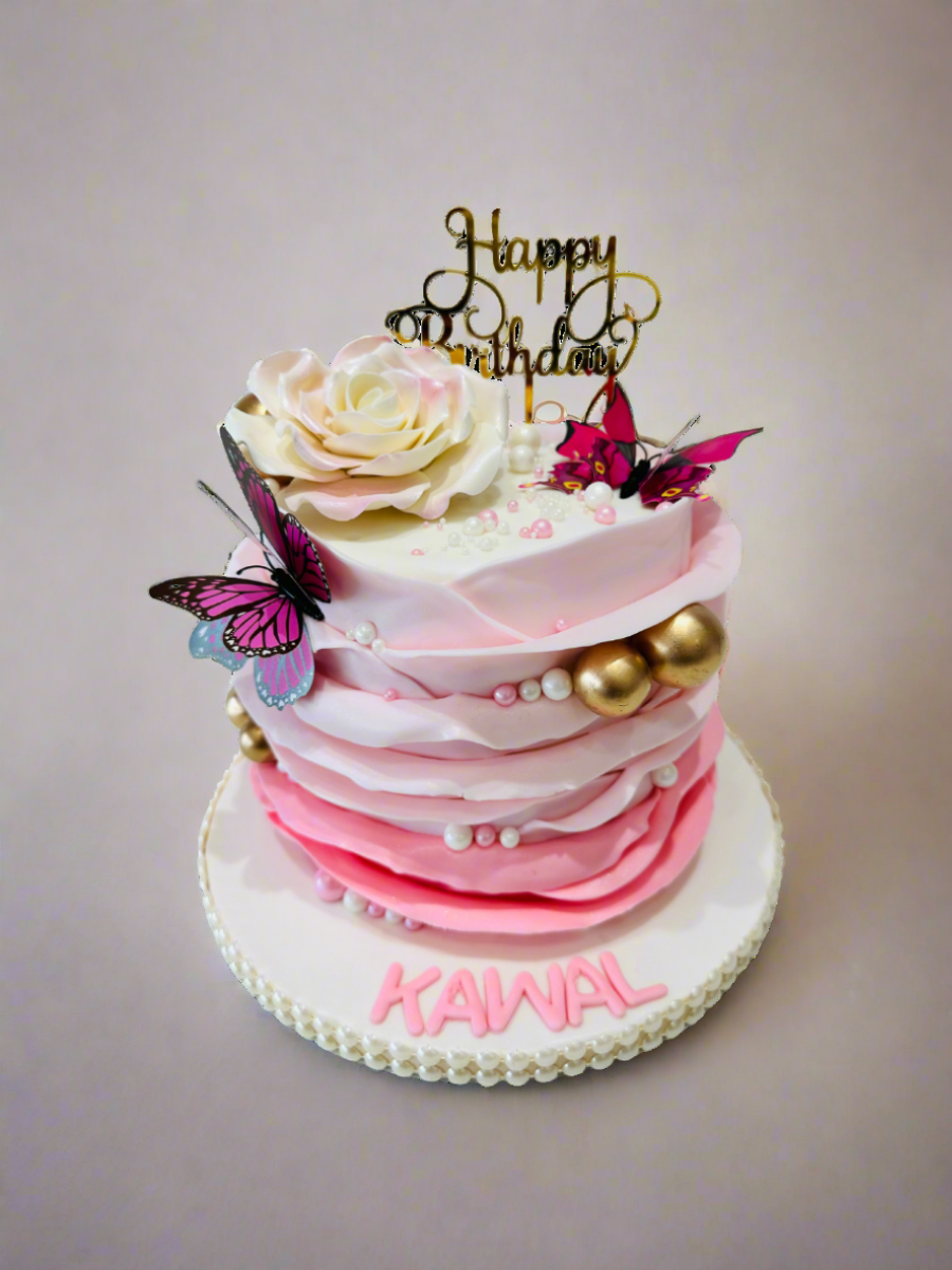 Kawal Ruffle Fondant Cake