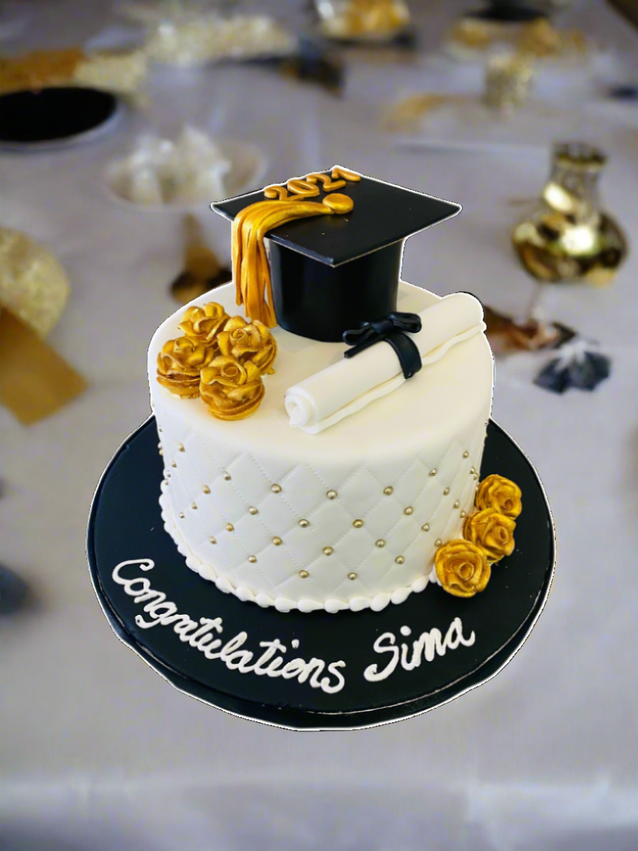 Sima Graduation Fondant Cake