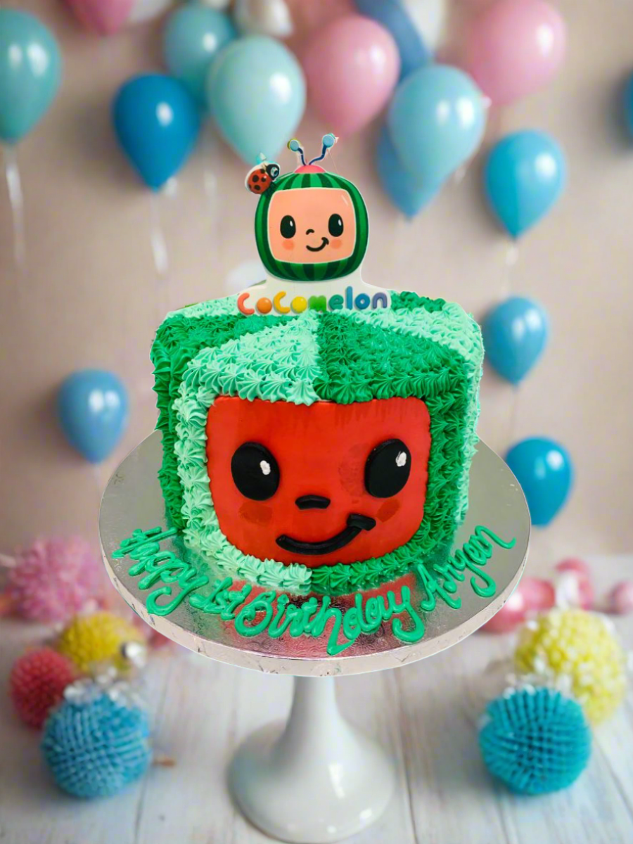 Cocomelon Cream Birthday Cake