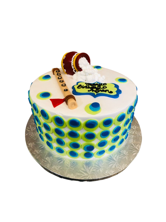 Krishna Birthday Fondant Cake