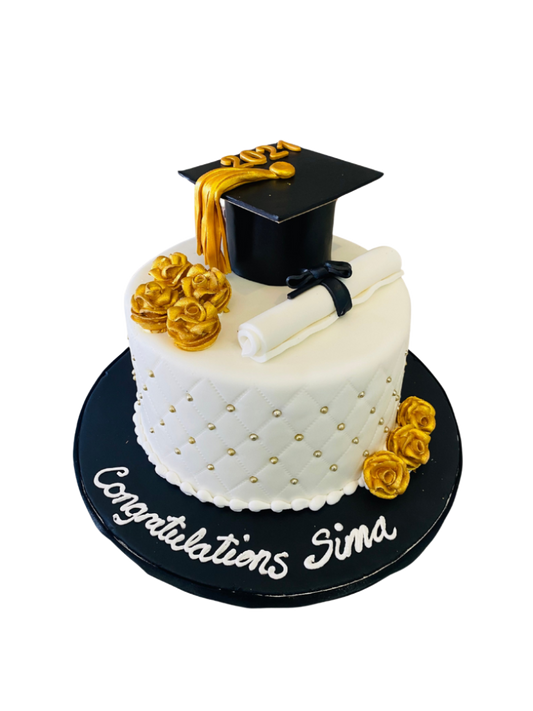 Sima Graduation Fondant Cake