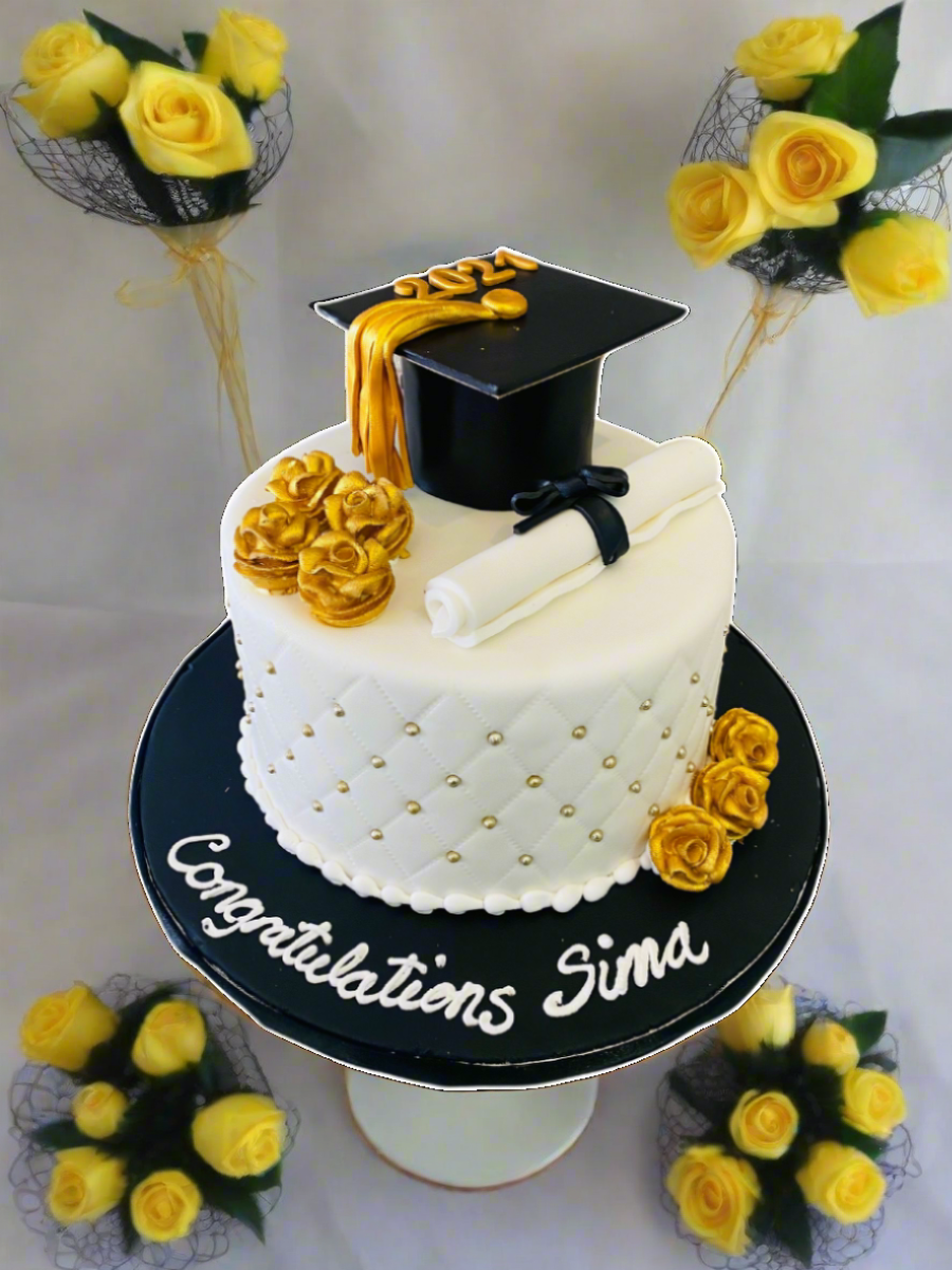 Sima Graduation Fondant Cake