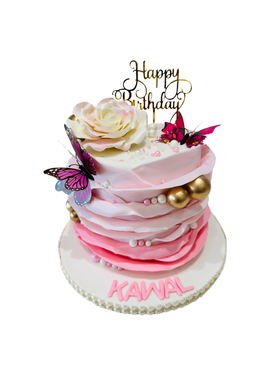 Kawal Ruffle Fondant Cake