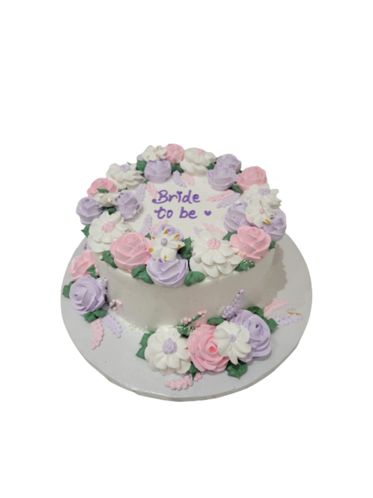 Pink & Purple Bride To Be Cake