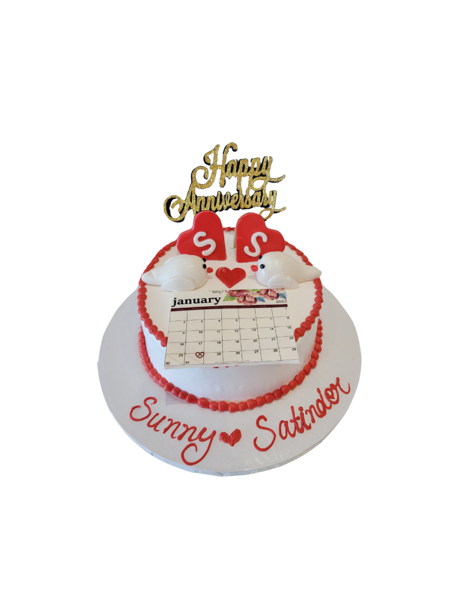 Couple Anniversary Cream Cake